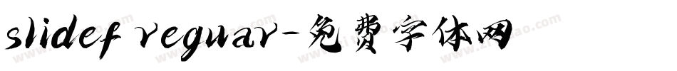 slidef reguar字体转换